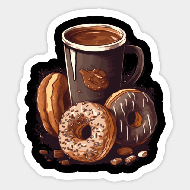 Donut And Coffee Sticker by Pixy Official